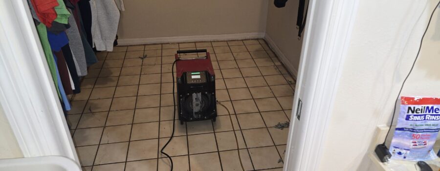 Damage photograph from a water damage restoration project in Sarasota, FL